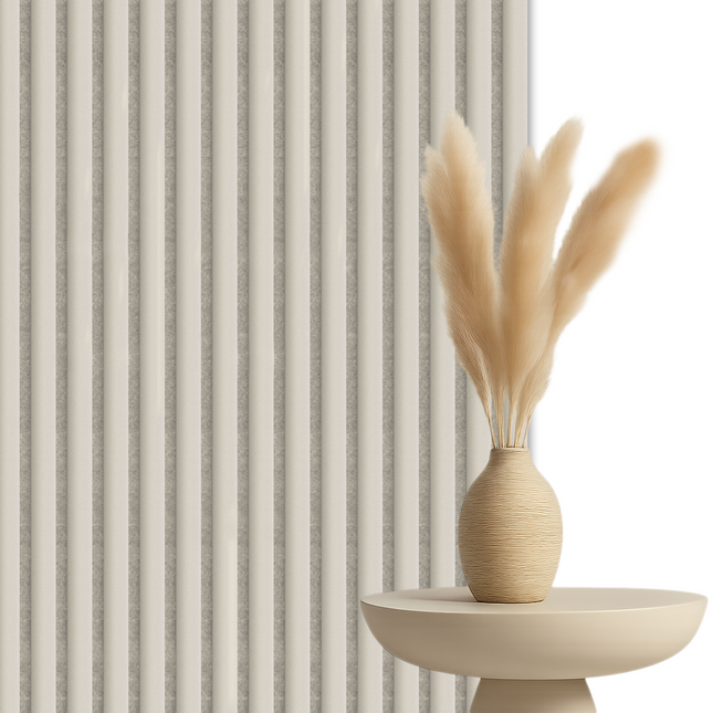 Akoestische Suede Space Panelen 280x60 cm - Beige