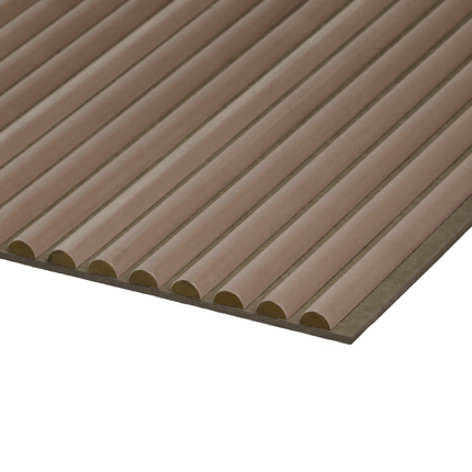 Akoestische Suede Space Panelen 280x60 cm - Chique Mokka