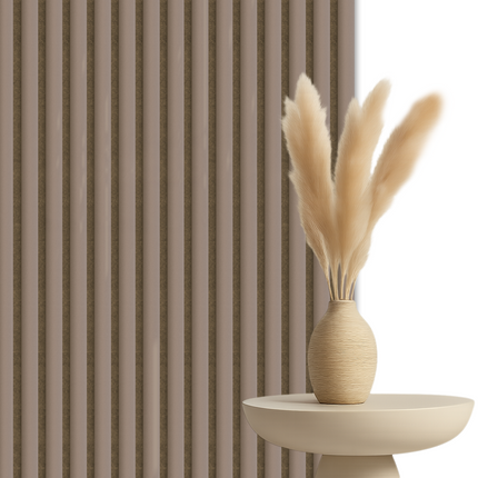 Akoestische Suede Space Panelen 280x60 cm - Chique Mokka