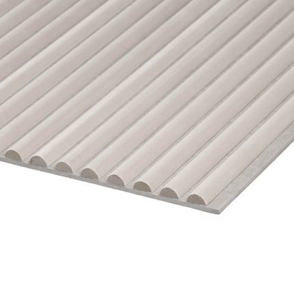 Akoestische Suede Space Panelen 280x60 cm - Snow Beige