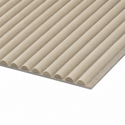 Akoestische Brushed Suede Space Panelen 280 x 60 x 2.1 cm - Beige