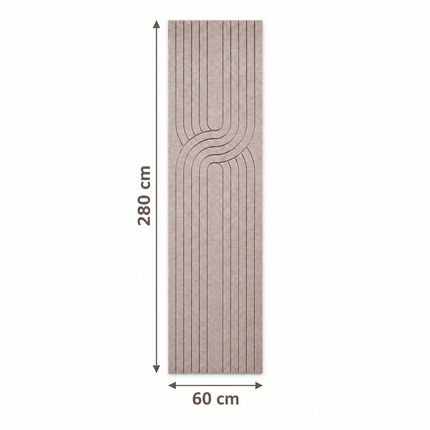 Akoestische Viltpanelen Japandi 280 x 60 cm - Beige
