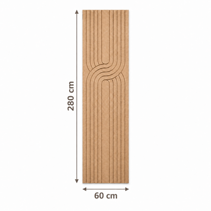 Akoestische Viltpanelen Japandi 280 x 60 cm - Dusty