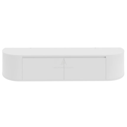Aura curved TV-Meubel zwevend wit 180 cm