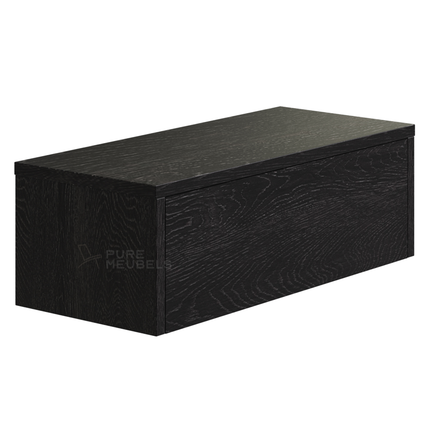 Gangkast zwevend zwart 60x20x15 cm