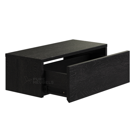 Gangkast zwevend zwart 60x20x15 cm