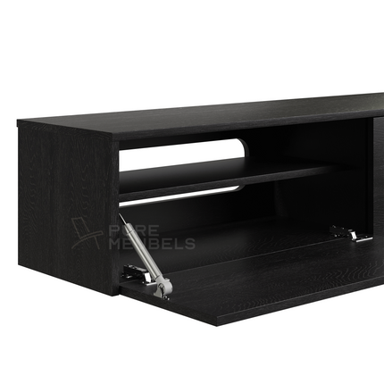Madera TV-Meubel zwevend zwart 280 cm