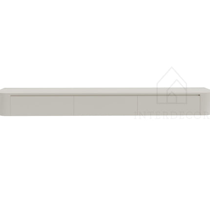 Dulce curved TV-Meubel zwevend beige 280 cm