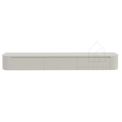 Dulce curved TV-Meubel zwevend beige 240 cm