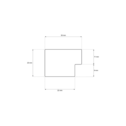 Eindlat 270 x 2.2 cm - Beige on Beige
