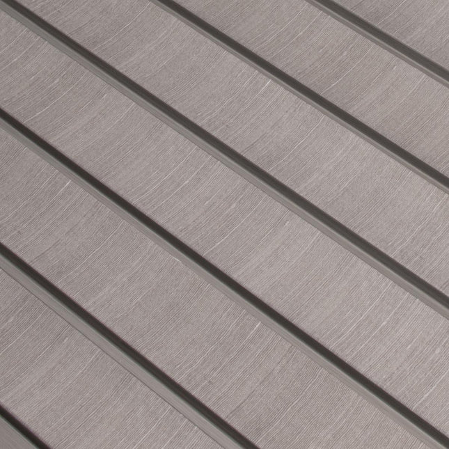 3D Kunststof Wandpanelen Grijs Lumière Collection 270 x 12 cm