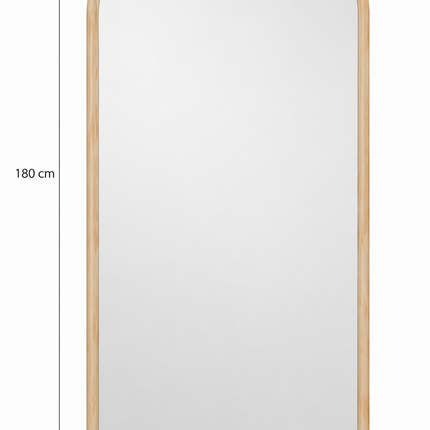 Wandspiegel Luna Naturel 180 × 100 cm