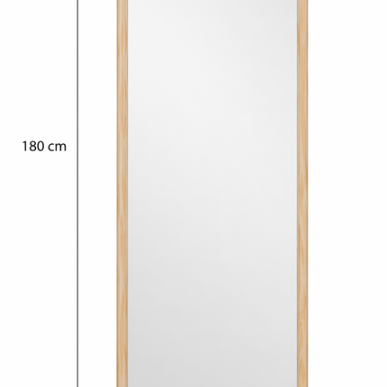 Wandspiegel Luna Naturel 180 × 70 cm