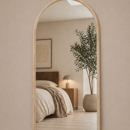 Wandspiegel Luna Naturel 180 × 70 cm