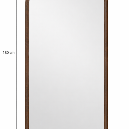 Wandspiegel Luna Walnoot 180 × 100 cm