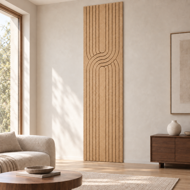 Akoestische Viltpanelen Japandi 280 x 60 cm - Dusty