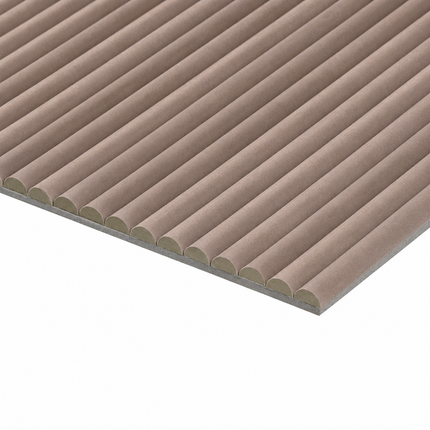 Akoestische Brushed Suede Solid Panelen 280 x 60 x 2.4 cm - Mokka