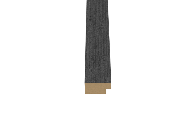 Eindlat 270 x 2.2 cm - Eiken Zwart