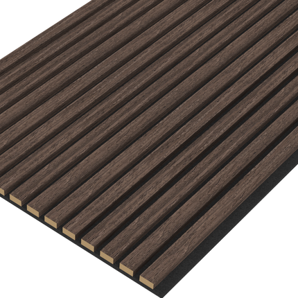 Akoestische panelen 300 x 60 x 2.2 cm - Eiken Dark Walnoot