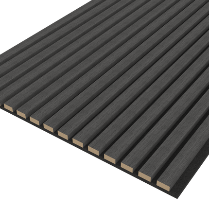 Akoestische panelen 300 x 60 x 2.2 cm - Eiken Zwart