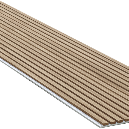 Akoestische panelen  280 x 60 x 2.4 cm - Eiken Naturel Grijs Vilt