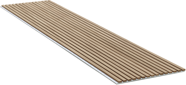 Akoestische panelen  280 x 60 x 2.4 cm - Eiken Naturel Grijs Vilt