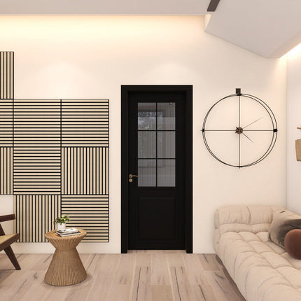 Akupanel Eiken Light Naturel 60 x 60 cm Lattenwand Akoestische wandpanelen