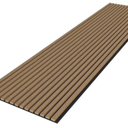 Akupanel Eiken Mokka 270 x 60 cm Lattenwand Akoestische wandpanelen