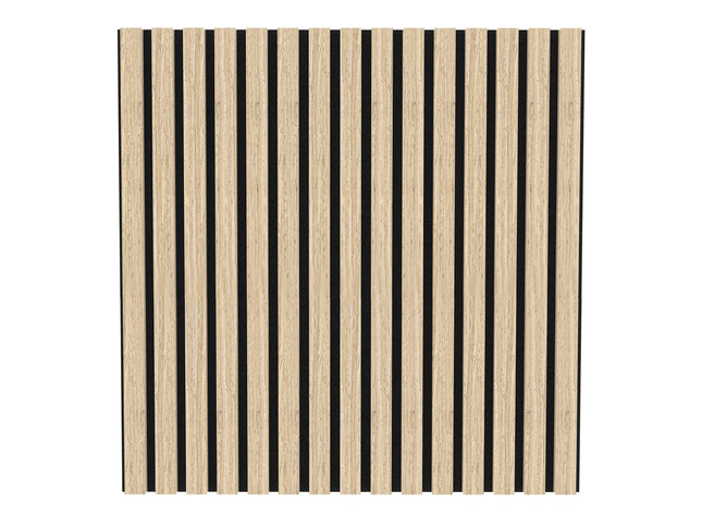 Akupanel Eiken Naturel 60 x 60 cm Lattenwand Akoestische wandpanelen