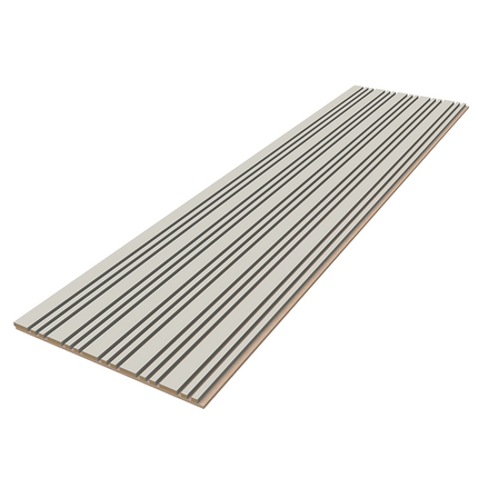 Akupanel Akoestische Wandpanelen Lattenwand Tripple Akupanelen 270 x 60 cm Beige on Beige