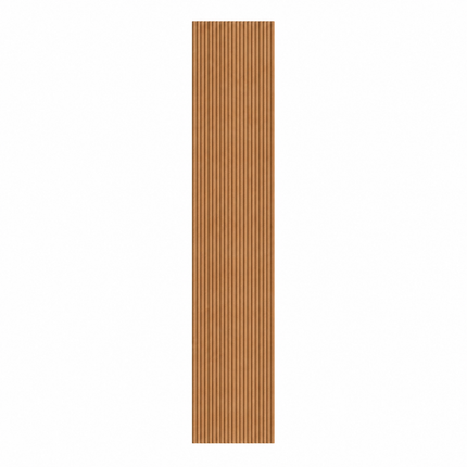 Akoestische Brushed Suede Solid Panelen 280 x 60 x 2.4 cm - Cognac