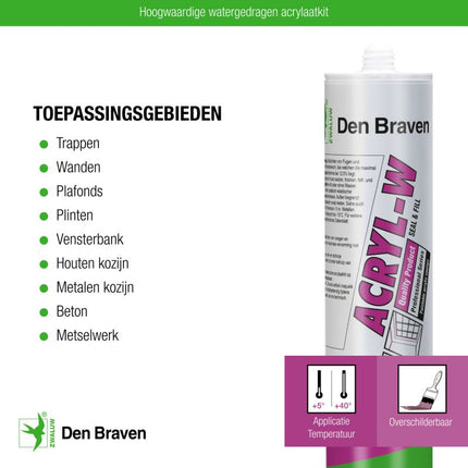 Zwaluw  acrylaatkit 310 ml Wit