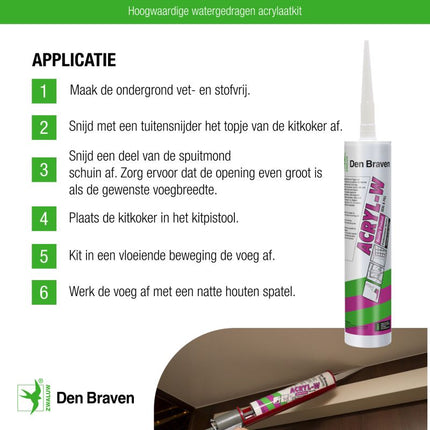 Zwaluw  acrylaatkit 310 ml Wit